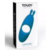 Эрекционное виброкольцо ToyJoy Superhero с ушками для клитора, голубое, 13.8 х 4 см фото №3 — секс игрушки: Украина, NO TABOO