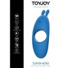 Эрекционное виброкольцо ToyJoy Superhero с ушками для клитора, голубое, 13.8 х 4 см фото №2 — секс игрушки: Украина, NO TABOO
