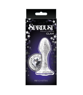 Анальная пробка NS Novelties Stardust Glam, серебристый, 9.5 х 3.5 - No Taboo