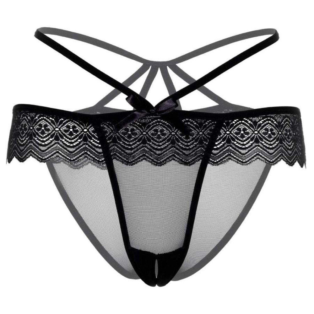 Трусики с доступом Daring Intimates Taylor черные, L-XL, фото №4 — секс шоп Украина, NO TABOO