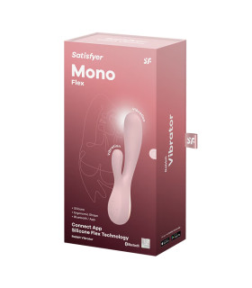 Вибратор-кролик Satisfyer Mono Flex с приложением, розовый, 20.4 х 4.4 см - No Taboo
