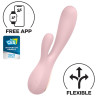 Вибратор-кролик Satisfyer Mono Flex с приложением, розовый, 20.4 х 4.4 см фото №3 — секс игрушки: Украина, NO TABOO