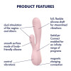 Вибратор-кролик Satisfyer Mono Flex с приложением, розовый, 20.4 х 4.4 см фото №4 — секс игрушки: Украина, NO TABOO