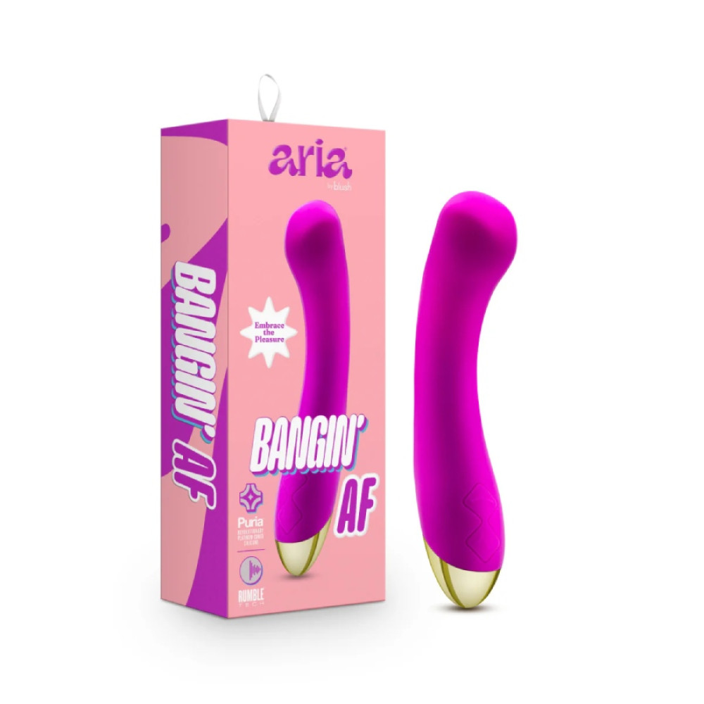 Вибратор Aria By Blush Bangin' AF для точки G, фиолетовый, 18.4 х 3.2 см фото №0 — секс игрушки: Украина, NO TABOO