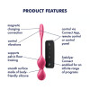 Вагинальные виброшарики Satisfyer Love Birds 2 с пультом, розовые, 21,5 х 3,3 см фото №4 — секс игрушки: Украина, NO TABOO