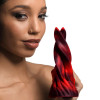 Фаллоимитатор нереалистичный XR Brands Hell Kiss Twisted Tongues на присоске, красно-черный, 18.8 х 5.6 см фото №3 — секс игрушки: Украина, NO TABOO