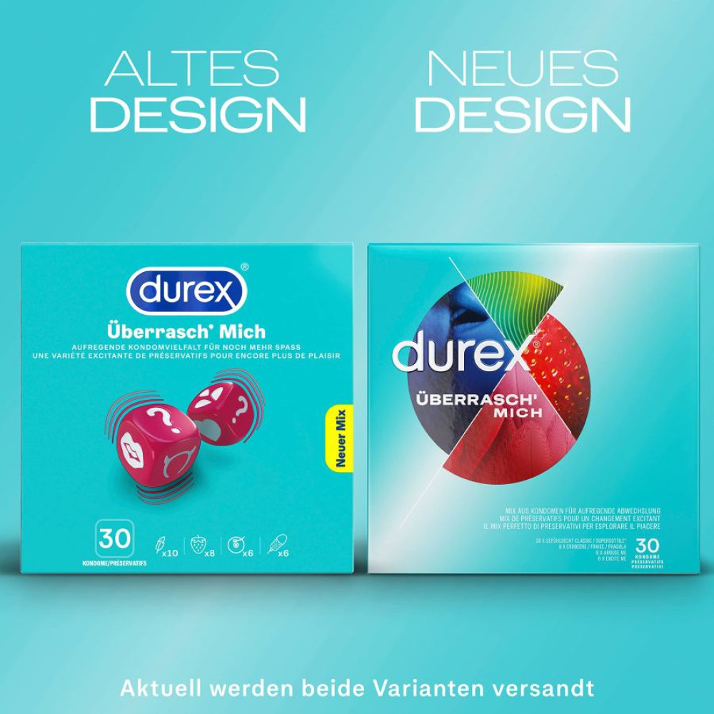 Презервативы латексные DUREX Surprise Me, 30 шт, фото №4 — секс шоп Украина, NO TABOO