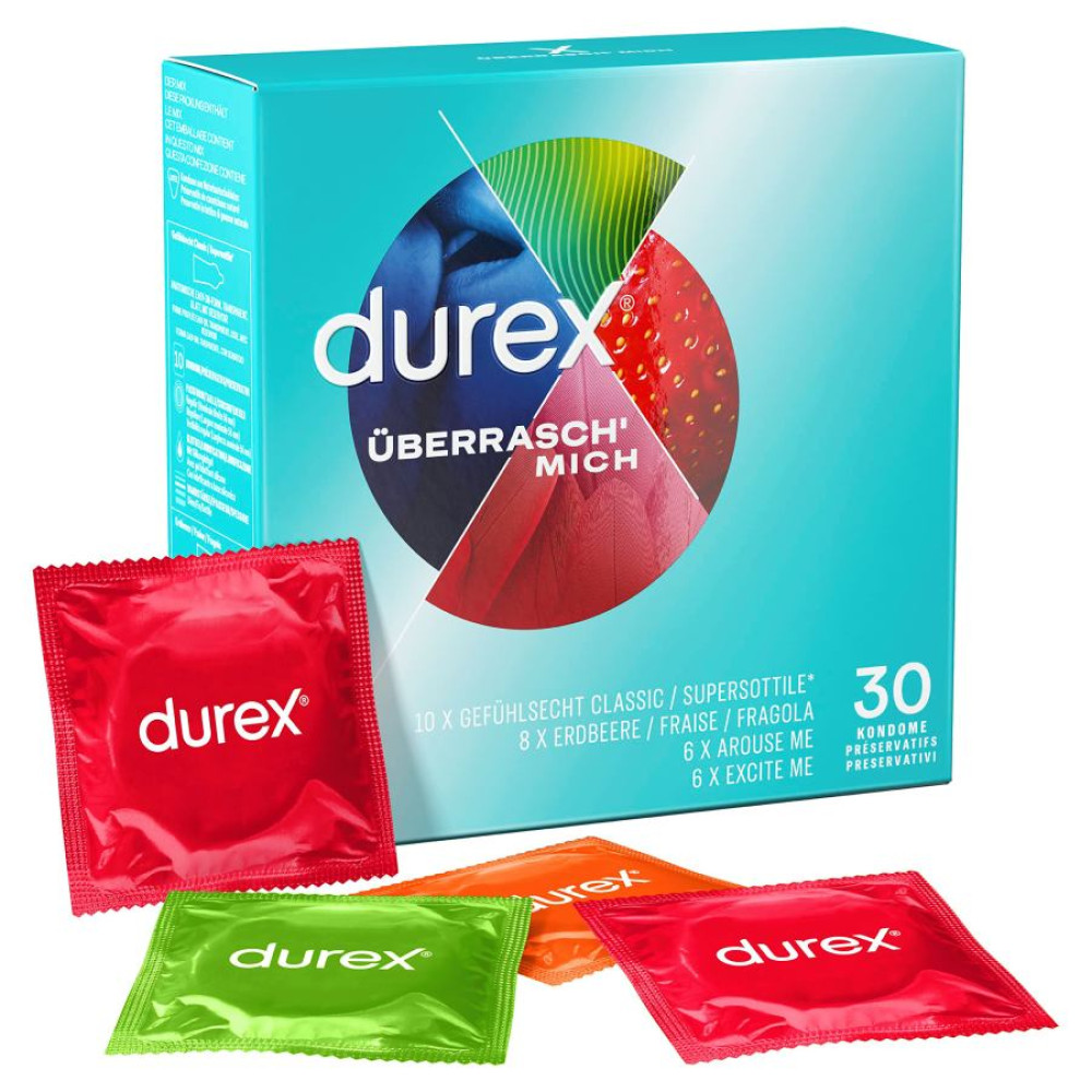 Презервативы латексные DUREX Surprise Me, 30 шт, фото №0 — секс шоп Украина, NO TABOO