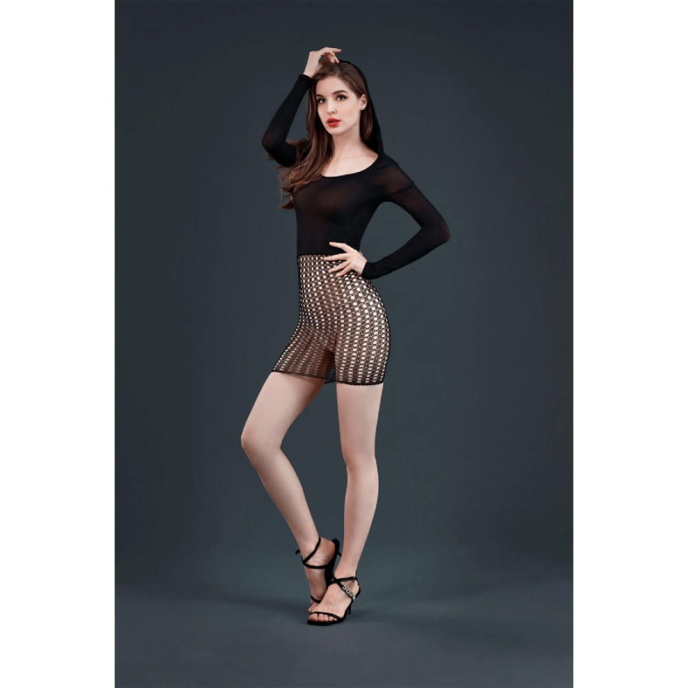 Платье Moonlight Lingeried в сеточку, черное, One Size, фото №0 — секс шоп Украина, NO TABOO