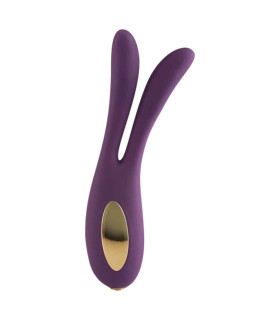 Вибратор с ушками ToyJoy Lovelight Flare Bunny фиолетовый, 16 х 3.5 см - No Taboo