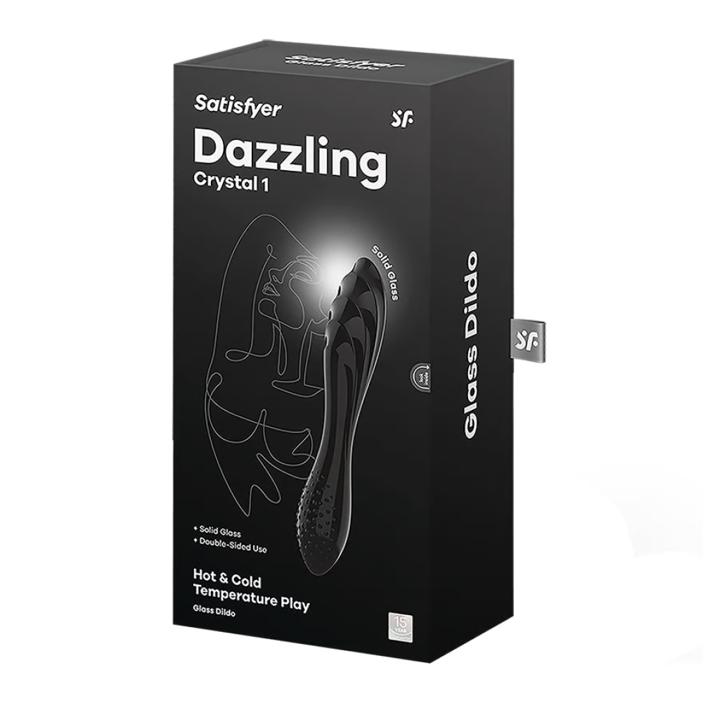 Двойной фаллоимитатор Satisfyer Dazzling Crystal 1 черный, 18.4 х 3.3 см фото №2 — секс игрушки: Украина, NO TABOO