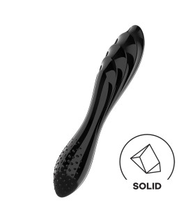 Двойной фаллоимитатор Satisfyer Dazzling Crystal 1 черный, 18.4 х 3.3 см - No Taboo