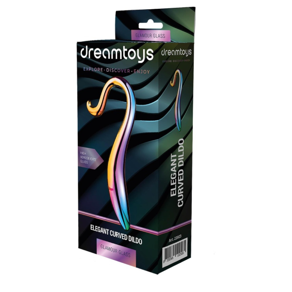 Фаллоимитатор Dream Toys Glamour Glass разноцветный, 18 х 3 см фото №2 — секс игрушки: Украина, NO TABOO