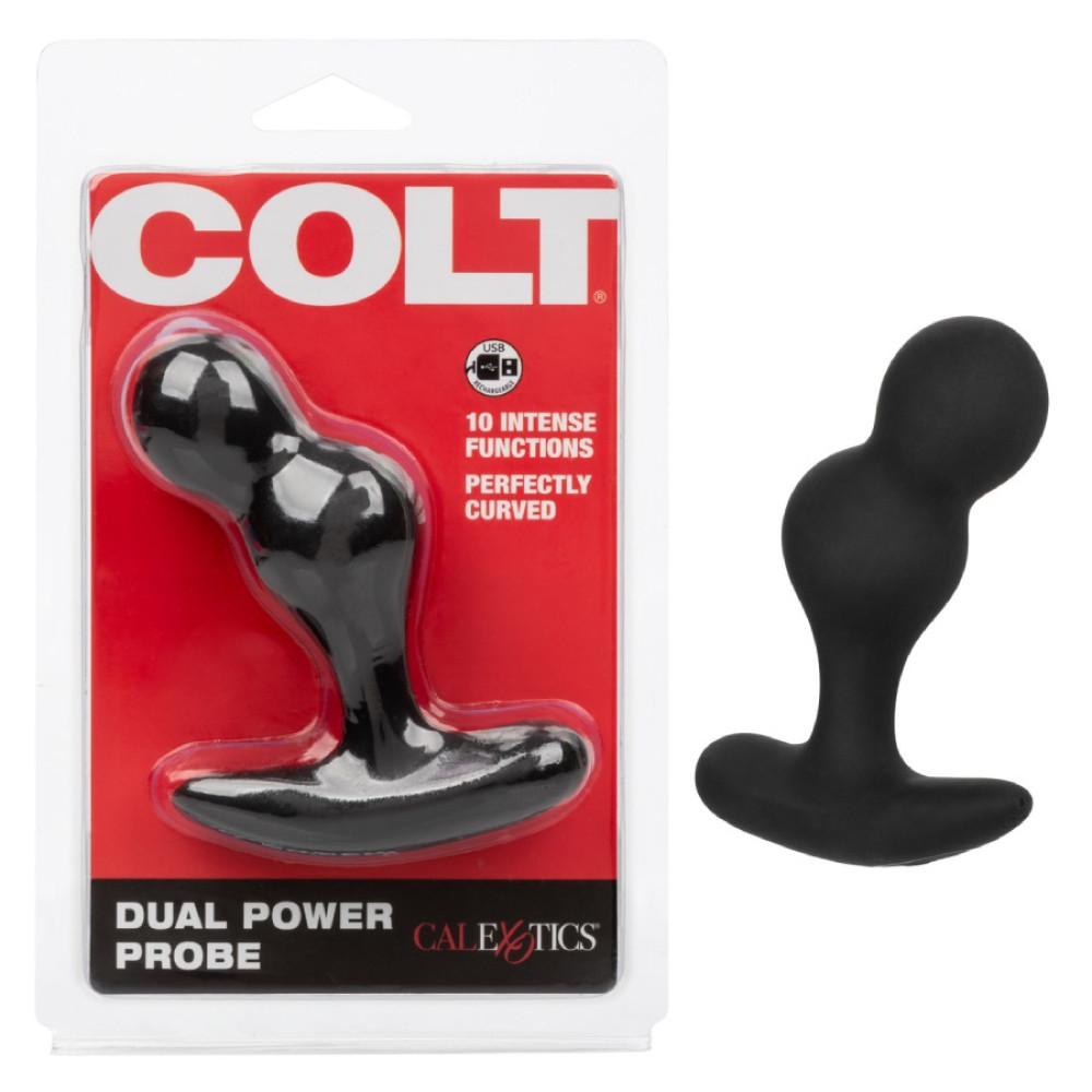 Анальная пробка CalExotics COLT Dual Power Probe, с вибрацией, черная, 7.5 х 3.2 см фото №0 — секс игрушки: Украина, NO TABOO