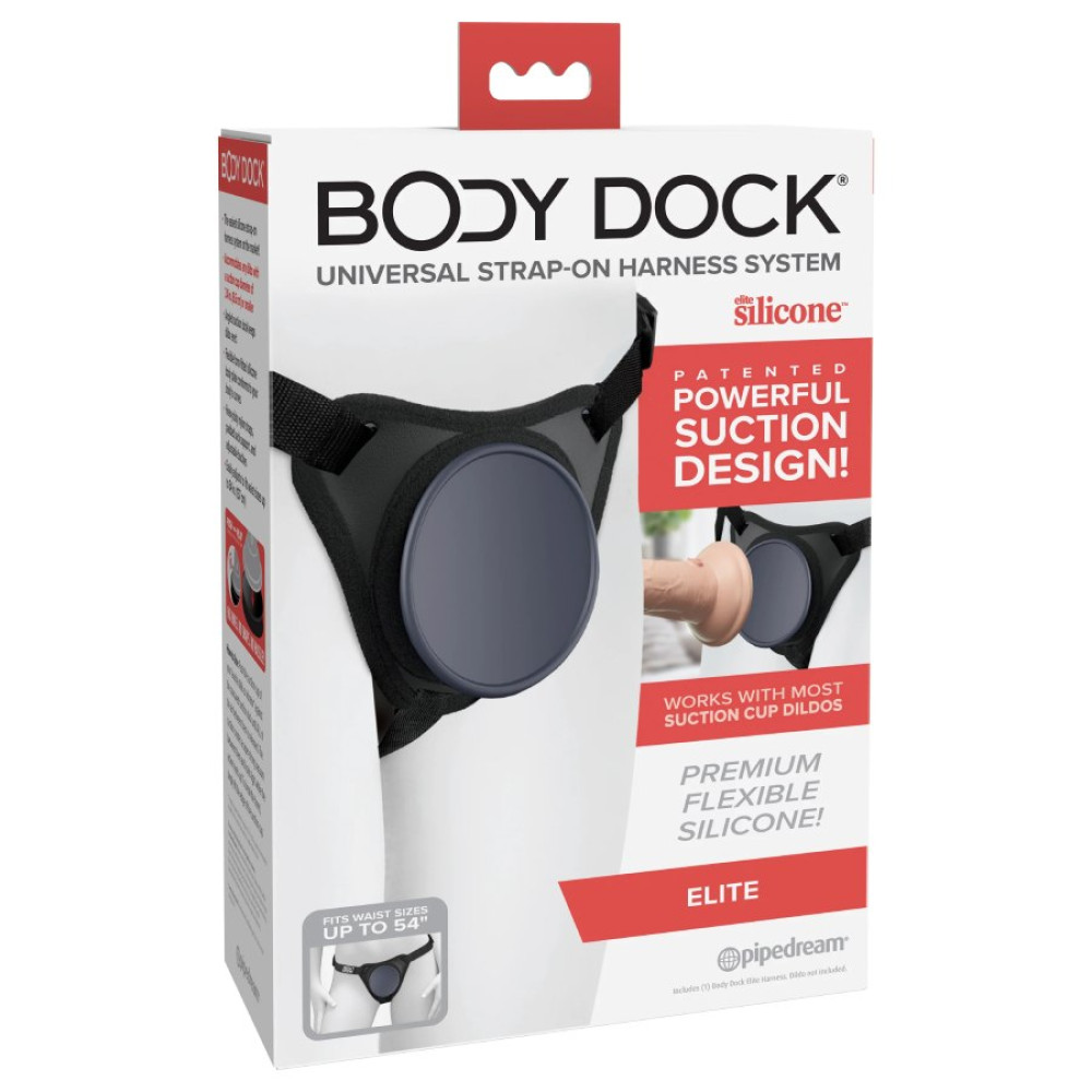 Трусики для страпона Pipedream Body Dock Elite Harness, черные фото №0 — секс игрушки: Украина, NO TABOO