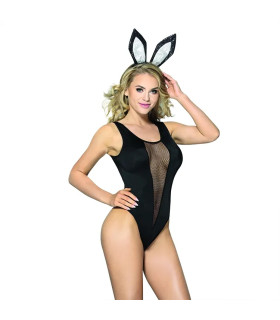 Костюм сексуального зайчика Sunspice, 3 предмета, черный, S-M - No Taboo