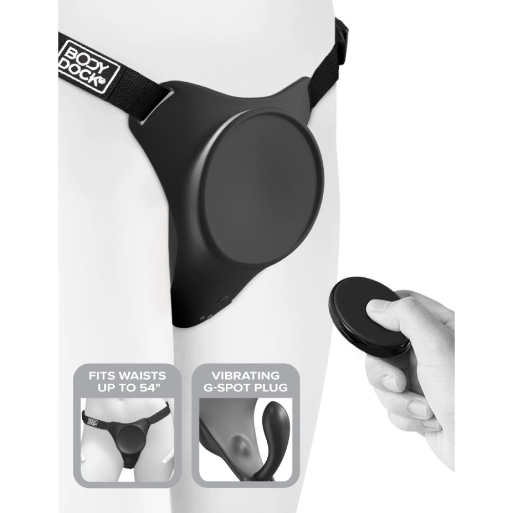 Трусики для страпона Pipedream Body Dock G-Spot Pro Harness, черные фото №2 — секс игрушки: Украина, NO TABOO