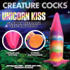 Фаллоимитатор в виде языка XR Brands Unicorn Kiss светящийся в темноте, разноцветный, 21.3 х 5.8 см фото №3 — секс игрушки: Украина, NO TABOO