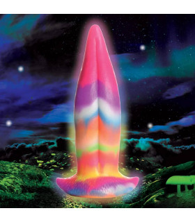 Фаллоимитатор в виде языка XR Brands Unicorn Kiss светящийся в темноте, разноцветный, 21.3 х 5.8 см - No Taboo