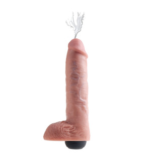 Фаллоимитатор с эякуляцией Pipedream Kink Cock реалистичный, бежевый, 28 х 7 см - No Taboo