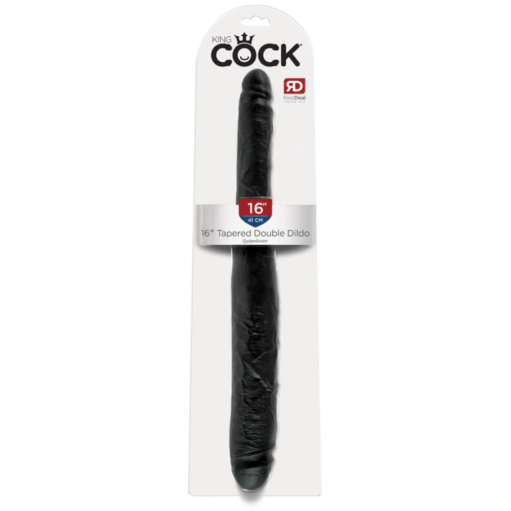 Двойной фаллоимитатор Pipedream King Cock, черный, 43.5 х 4.8 см фото №0 — секс игрушки: Украина, NO TABOO