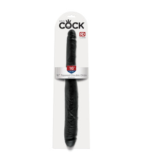 Двойной фаллоимитатор Pipedream King Cock, черный, 43.5 х 4.8 см - No Taboo
