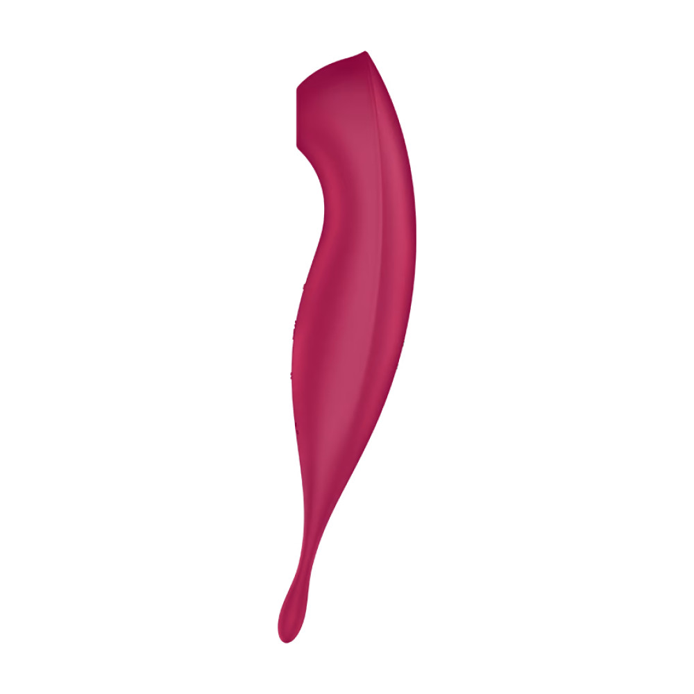 Вибратор для клитора Satisfyer Twirling Pro с вакуумной стимуляцией, красный, 20 х 4 см фото №3 — секс игрушки: Украина, NO TABOO