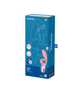 Вибратор-кролик Satisfyer Hug Me с подключением к приложению, розовый, 21 х 4.1 см - No Taboo