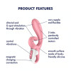 Вибратор-кролик Satisfyer Hug Me с подключением к приложению, розовый, 21 х 4.1 см фото №4 — секс игрушки: Украина, NO TABOO