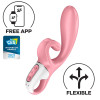 Вибратор-кролик Satisfyer Hug Me с подключением к приложению, розовый, 21 х 4.1 см фото №1 — секс игрушки: Украина, NO TABOO