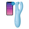 Вибратор Satisfyer Threesome 4 с подключением к приложению, голубой, 14 х 4.5 см фото №1 — секс игрушки: Украина, NO TABOO