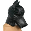 Кожаная маска XR Brands Dog Hood черная, One Size, фото №1 — секс шоп Украина, NO TABOO