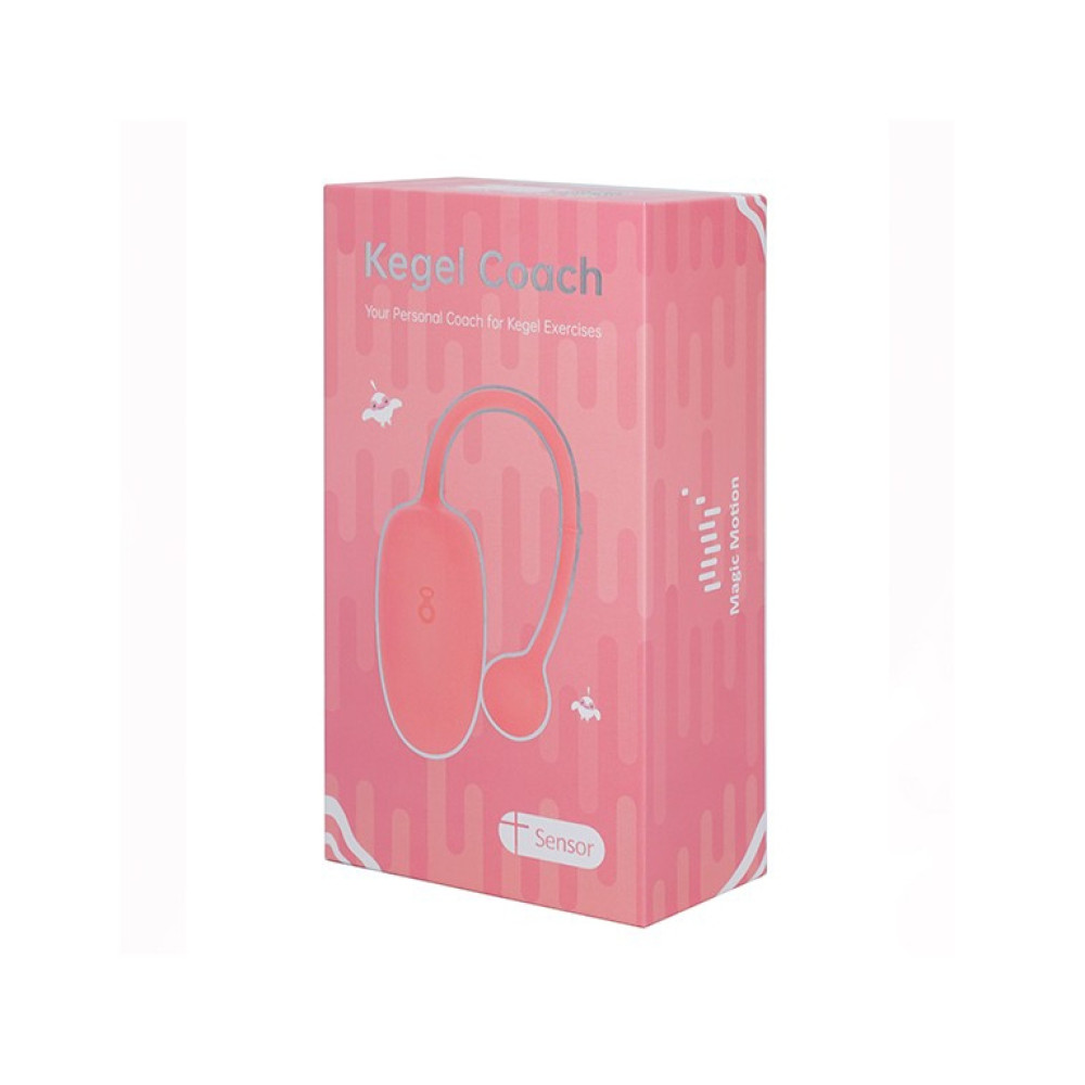 Віброяйце Magic Motion Kegel Coach керування з додатка, рожеве, 19 х 3 см фото №2 — секс іграшки: Україна, NO TABOO