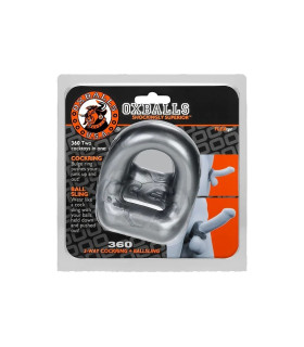 Ерекційне кільце на член та мошонку Oxballs сіре, 5.2 х 3.8 см - No Taboo