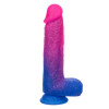 Вибратор реалистичный CalExotics Naughty Bits на присоске, разноцветный, 21.5 х 4.5 см фото №2 — секс игрушки: Украина, NO TABOO