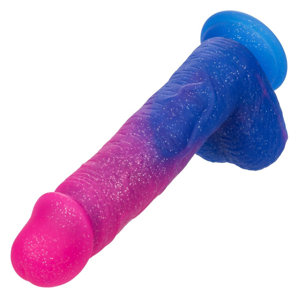 Вибратор реалистичный CalExotics Naughty Bits на присоске, разноцветный, 21.5 х 4.5 см фото №3 — секс игрушки: Украина, NO TABOO