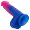 Вибратор реалистичный CalExotics Naughty Bits на присоске, разноцветный, 21.5 х 4.5 см фото №4 — секс игрушки: Украина, NO TABOO