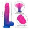 Вибратор реалистичный CalExotics Naughty Bits на присоске, разноцветный, 21.5 х 4.5 см фото №5 — секс игрушки: Украина, NO TABOO