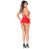 Бебидол и стринги Daring Intimates с рюшками, красные, S-M, фото №4 — секс шоп Украина, NO TABOO