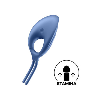 Эрекционное виброкольцо Satisfyer Swordsman регулируемое, голубое, 14.2 х 5 см - No Taboo