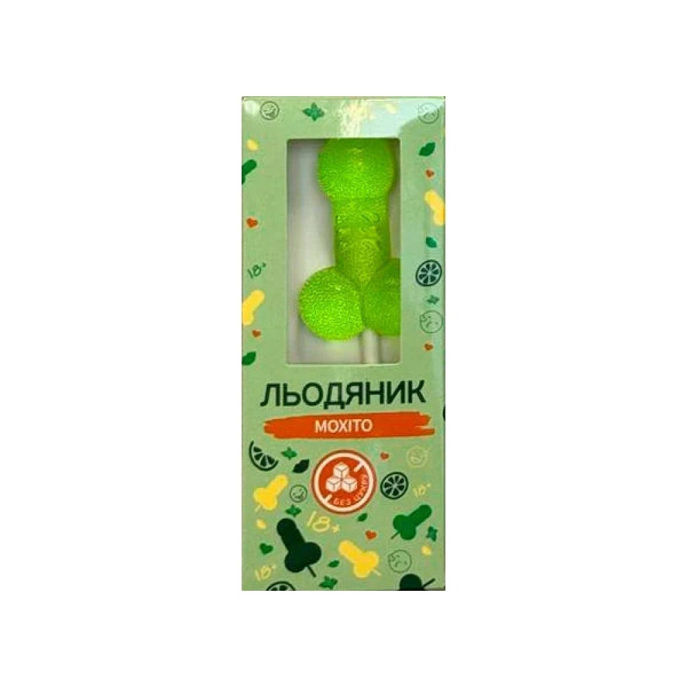 Леденец в форме пениса VidDushi HOT со вкусом мохито, 17 г, фото №0 — секс шоп Украина, NO TABOO