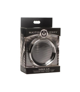 Эрекционное кольцо металлическое Master Series, серебристое, 5.7 см - No Taboo