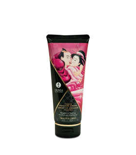 Съедобный массажный крем Shunga Kissable со вкусом малины, 200 мл - No Taboo