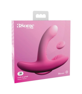 Вибратор для точки G и клитора Pipedream 3Some Rock N' Grind, розовый - No Taboo