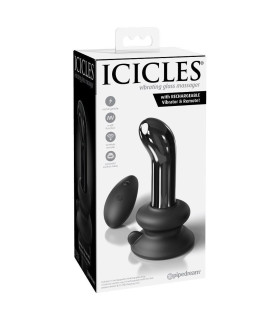 Анальная пробка Pipedream Icicles с вибрацией и пультом, 10.6 см - No Taboo