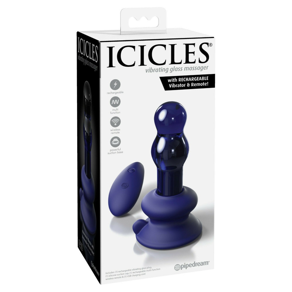 Анальная пробка Pipedream Icicles с вибрацией и пультом, 10.6 см фото №0 — секс игрушки: Украина, NO TABOO