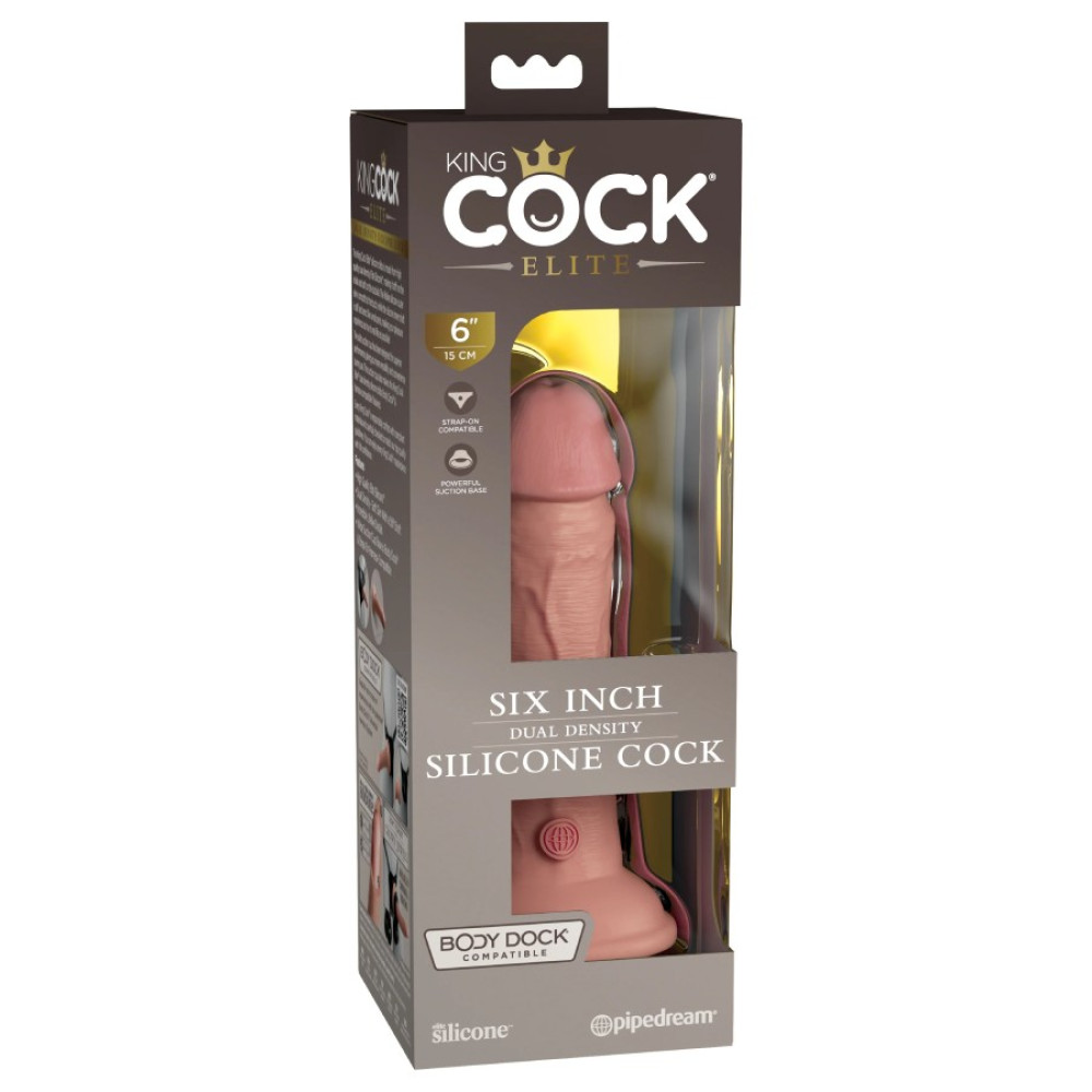 Фаллоимитатор реалистичный Pipedream King Cock Elite на присоске, бежевый, 17 х 3.8 см фото №0 — секс игрушки: Украина, NO TABOO