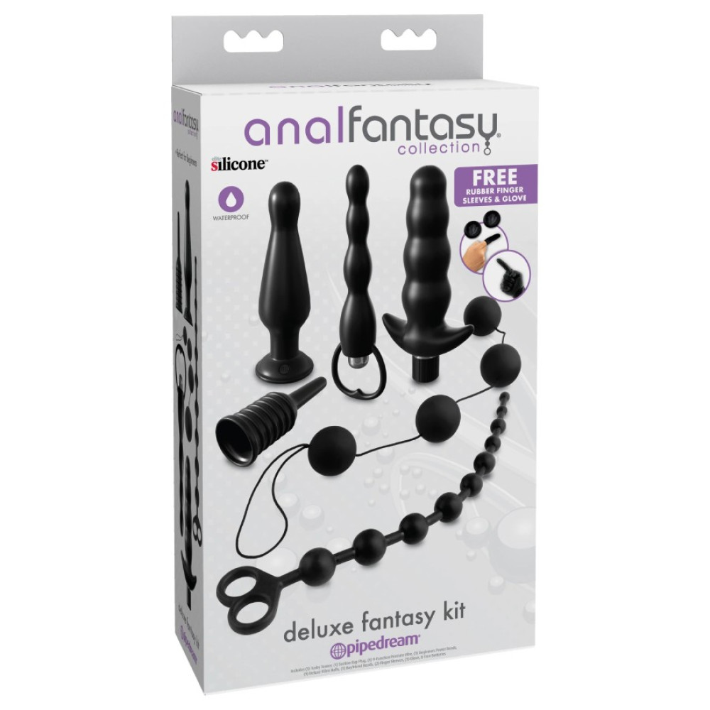 Набор анальных игрушек Pipedream Deluxe Fantasy Kit, черный фото №0 — секс игрушки: Украина, NO TABOO