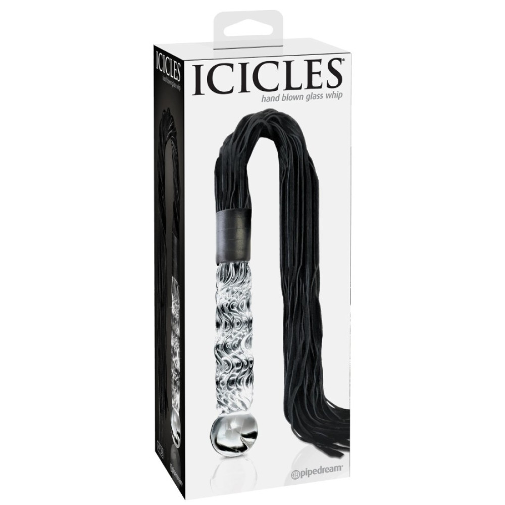 Фаллоимитатор-плеть Pipedream Icicles No. 38 стекло и замш, 17 см фото №0 — секс игрушки: Украина, NO TABOO