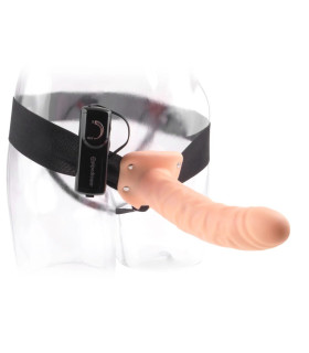 Фаллопротез с вибрацией Pipedream Fetish Fantasy с пультом, бежевый, 20 х 5 см - No Taboo